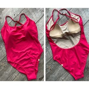 Summersalt Swimsuit One Piece Solid Hot Pink NWOT